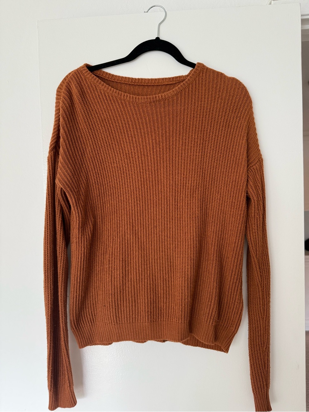 Brandy Melville Cozy Rust Crewneck Sweater
